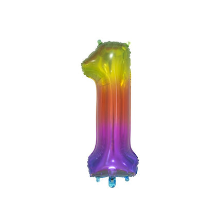 Ballon de baudruche Figure 1 Arc-en-ciel Transparent 66cm