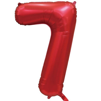 Ballon rouge 7 ans brillant 86cm