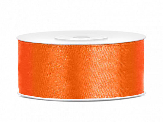 Ruban Satin Orange 25mm 25m
