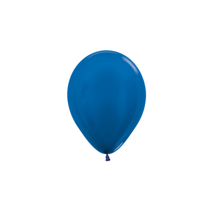 Ballons de baudruche bleu métallique 12cm 50pcs
