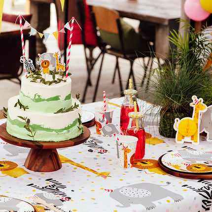 Décor de gâteau Jungle Ensemble d'animaux de la jungle 7 pièces