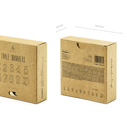 Numéros de table en bois 10.5cm 10pcs