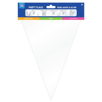 Guirlande blanche argentée métallisée 10m