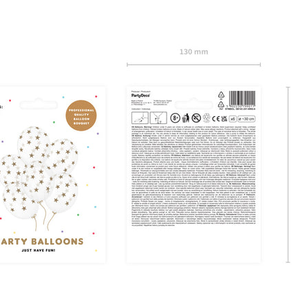 Ballons de baudruche transparents Étoiles d'or Translucide¬†