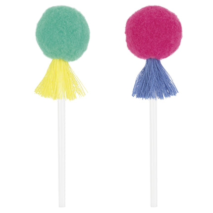 Garnitures de cupcake colorées Pom Pom & Glands 8pcs