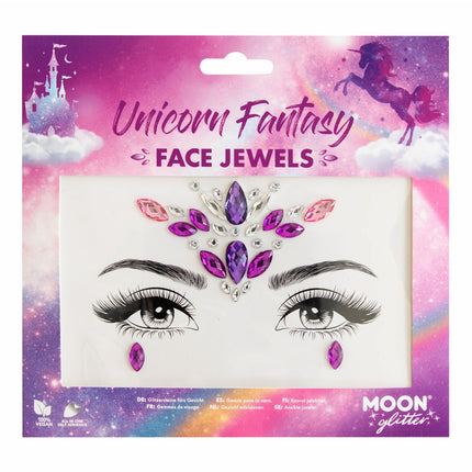 Bijoux de visage Moon Glitter Unicorn Fantasy