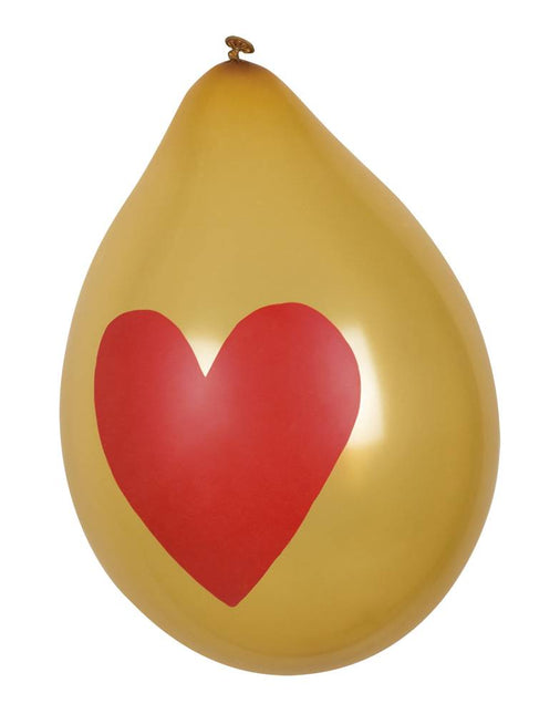 Ballons en forme de coeur 25cm 6pcs
