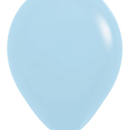 Ballons Pastel Bleu Mat 30cm 50pcs