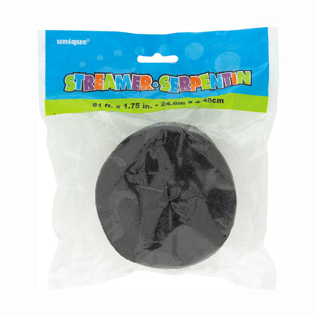 Guirlande en crêpe noir 24m