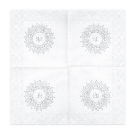 Serviettes de Communion Argent 33cm 20pcs