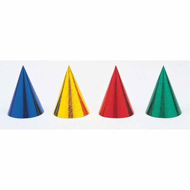 Chapeaux de fête colorés 15cm 8pcs