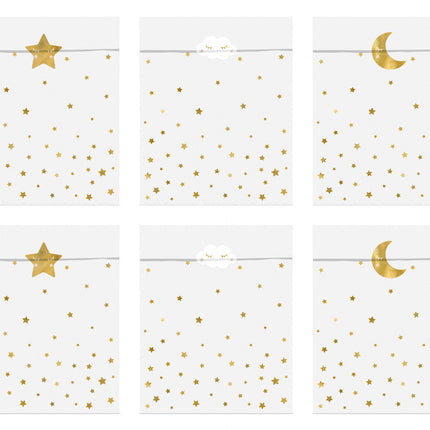 Sacs de fête Little Star 14cm 6pcs