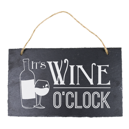 Assiette en ardoise Wine O'Clock 25cm