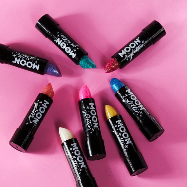 Rouge à lèvres Moon Glitter à paillettes irisées bleu 4.2g