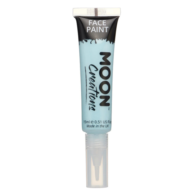 <tc>Moon Creations</tc> Peinture pour le visage avec pinceau applicateur Bleu clair 15ml