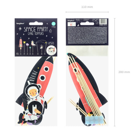 Décor de gâteau Espace 24.5cm 7pcs