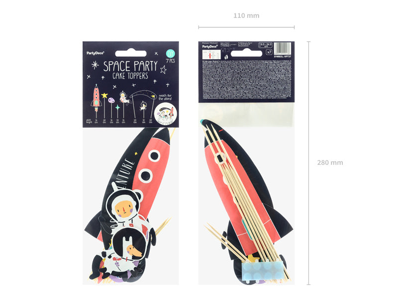 Décor de gâteau Espace 24.5cm 7pcs
