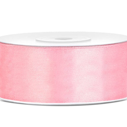 Ruban de satin rose clair 25mm 25m