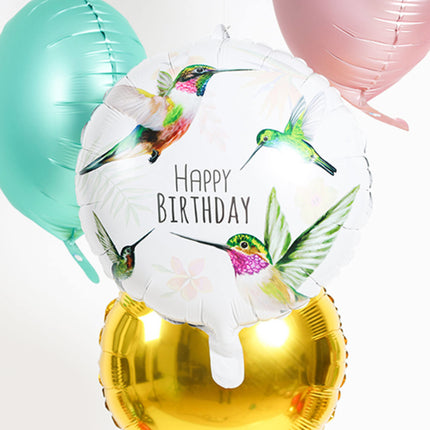 Ballon à l'hélium Happy Birthday Oiseau vide 45cm