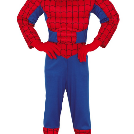 Costume d'araignée de super-héros musclé pour enfant