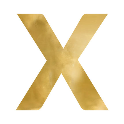 Miroir lettre X or 60cm