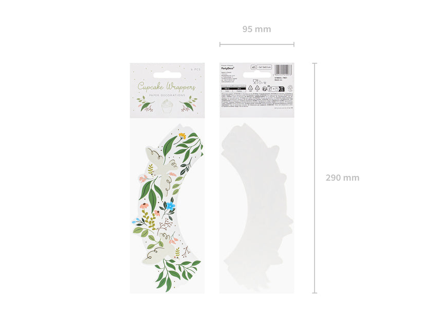 Moules à cupcake Fleurs 6pcs