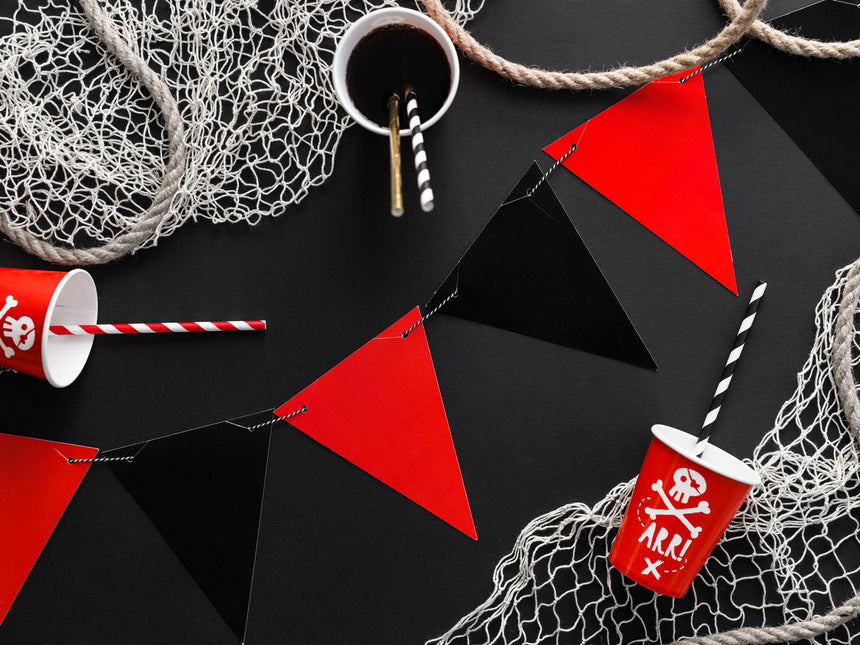 Pailles en papier noir 19.5cm 10pcs