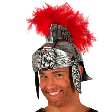 Casque romain en argent enfant