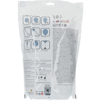 Ballons de baudruche bleus métallisés bleu royal 33cm 100pcs