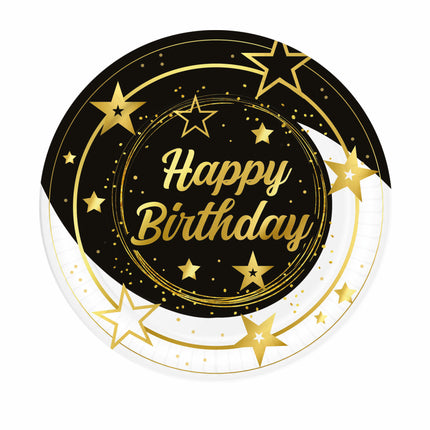 Assiettes Happy Birthday 23cm 6pcs