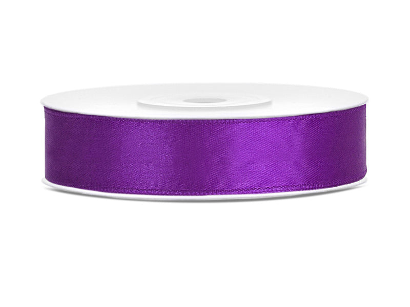 Ruban de satin violet 12 mm 25 m