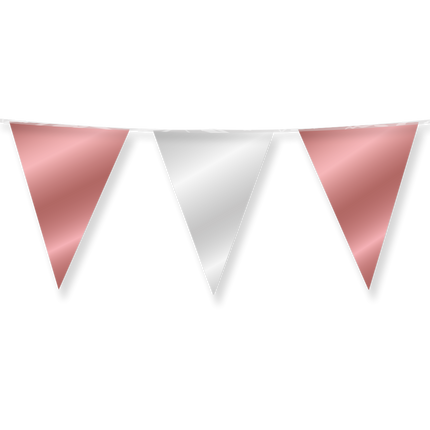 Guirlande Rose Or Argent Métallique 10m