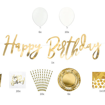 Kit de décoration Joyeux anniversaire 60 pièces