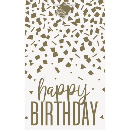 Sac cadeau Happy Birthday Gold Confetti