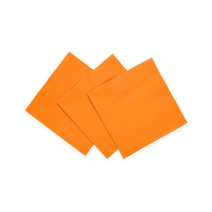 Serviettes de table orange 3 couches 24cm 20pcs