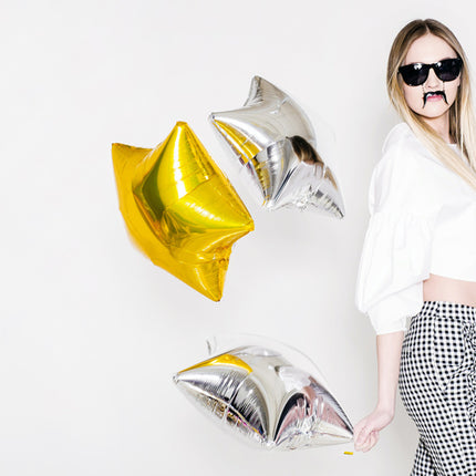 Ballon à l'hélium Star Gold Shiny Empty 48cm