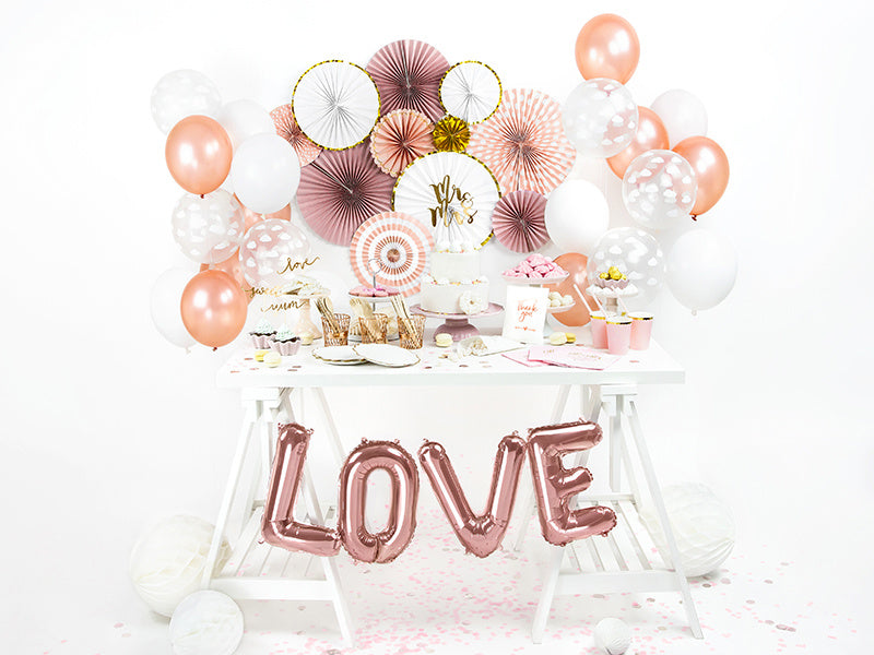 Jeu de ballons à lettres Love Rose Gold Vide 1.4m