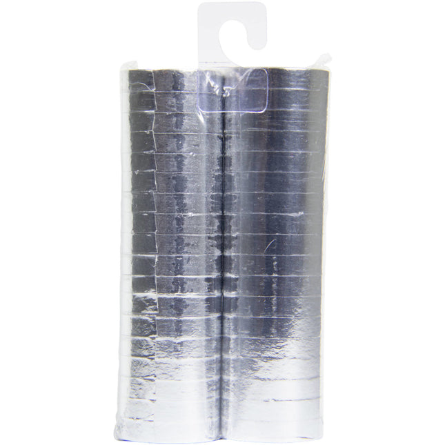 Serpentines argentées métalliques 4m 18 anneaux 2pcs