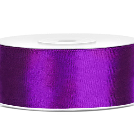 Ruban de satin violet 25 mm 25 m