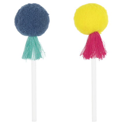 Garnitures de cupcake colorées Pom Pom & Glands 8pcs