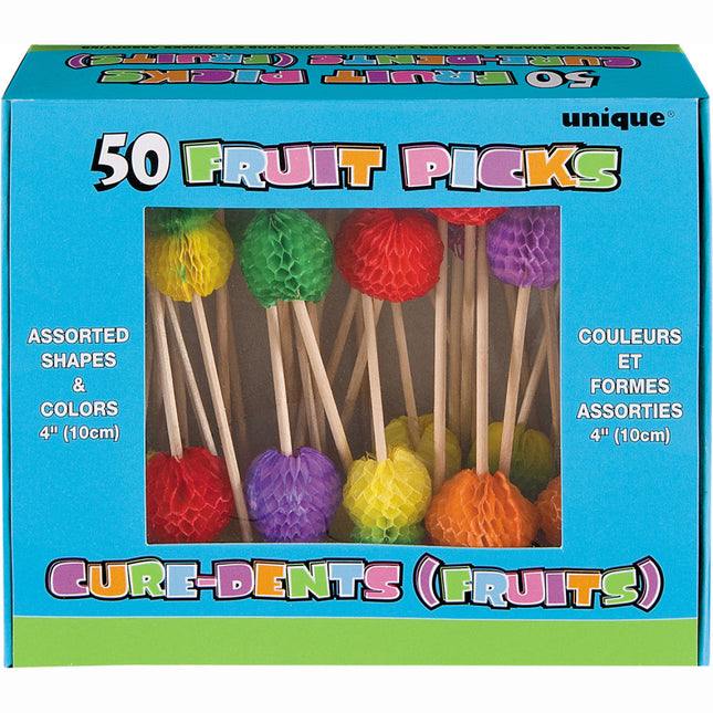 Bâtonnets cocktail Fruit 10.2cm 50pcs