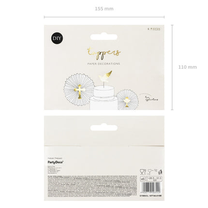 Décor de gâteau de communion 31.5cm 6pcs