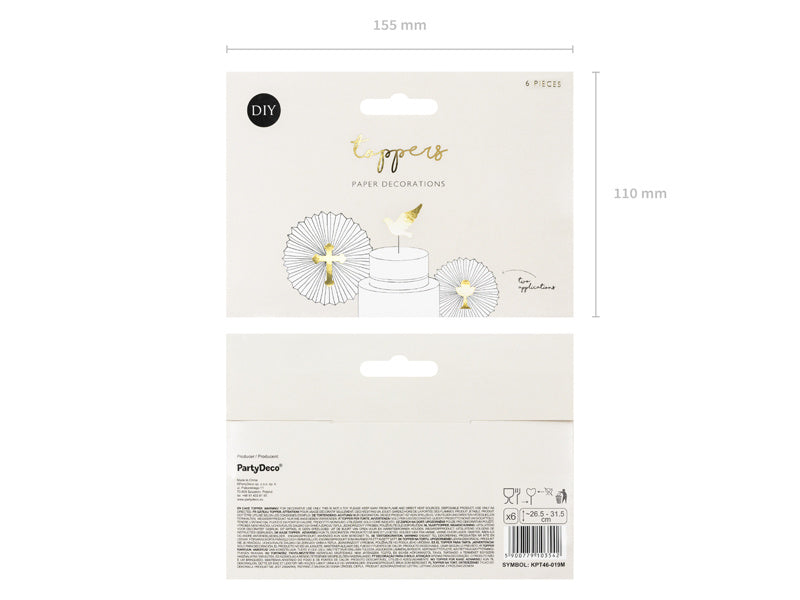 Décor de gâteau de communion 31.5cm 6pcs