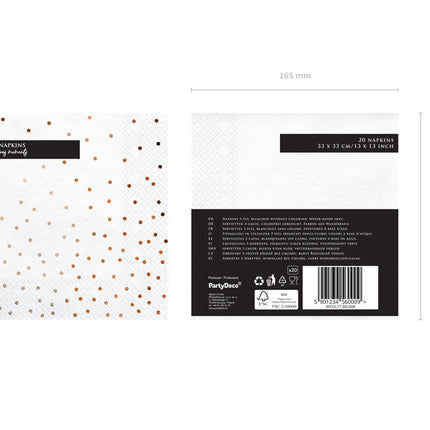 Serviettes à pois 33cm 20pcs