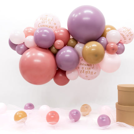 Kit de ballons DIY Communion Bio Rose