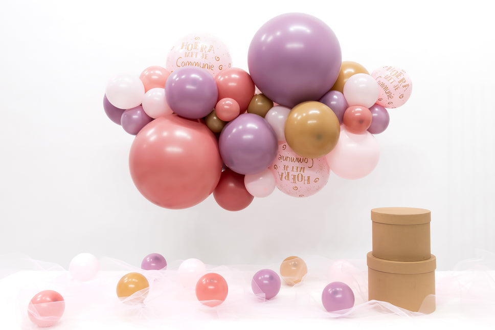 Kit de ballons DIY Communion Bio Rose