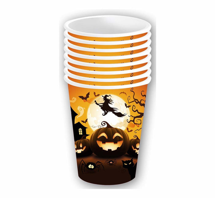 Tasses d'Halloween Citrouille 355ml 6pcs