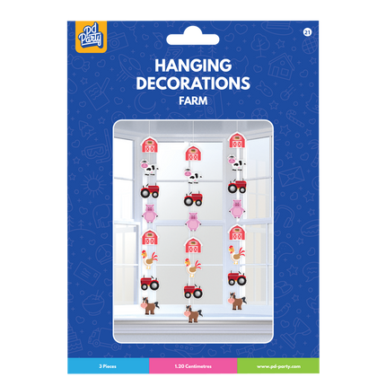 Décoration suspendue Farmhouse 1.2m 3pcs
