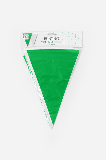 Ligne de drapeau vert/blanc 10m