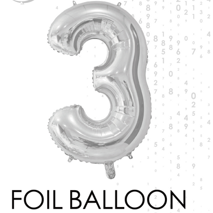 Ballon de baudruche Figure 3 Argent 66cm